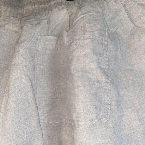 New Women linen shorts 3X Drawstring Tan Khaki light lagen cottage travel - Picture 5 of 9